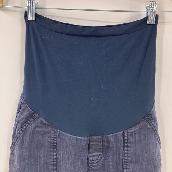 A Pea In The Pod Blue Full Panel Band Pockets Pull On Stretch Skinny Jeans Pants - Picture 9 of 9